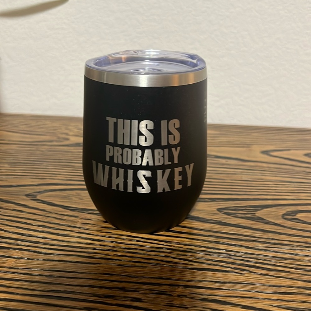 Pure drinkware cocktail stainless steel Tumbler with lid.